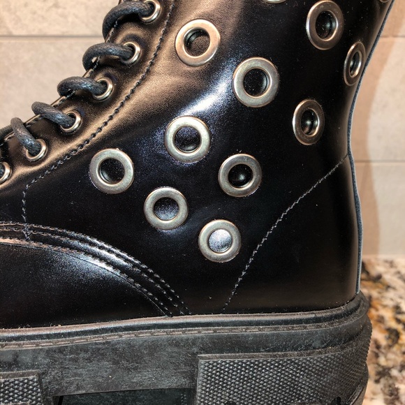 RARE DK x YOKI Blk Grommet Combat Boots - NWOT - Picture 7 of 8